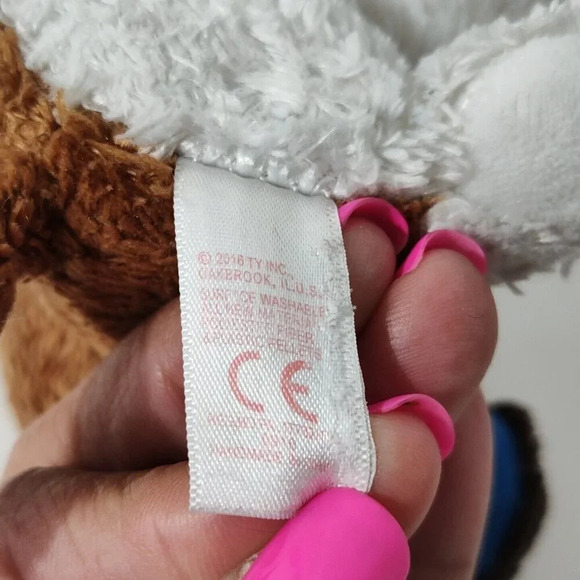 TySilk Beanie Babies Duke Dog Plush Stuffed Animal Glitter Eyes SCRATCHED EYES - Picture 6 of 9